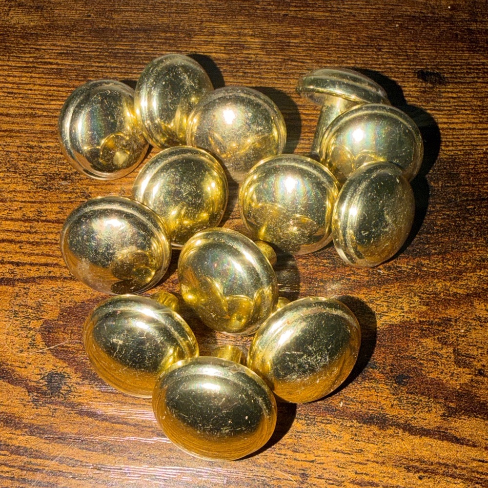 Vintage Solid Brass Drawer Knobs set of 13 | Heavy Duty | Cabinet Hardware